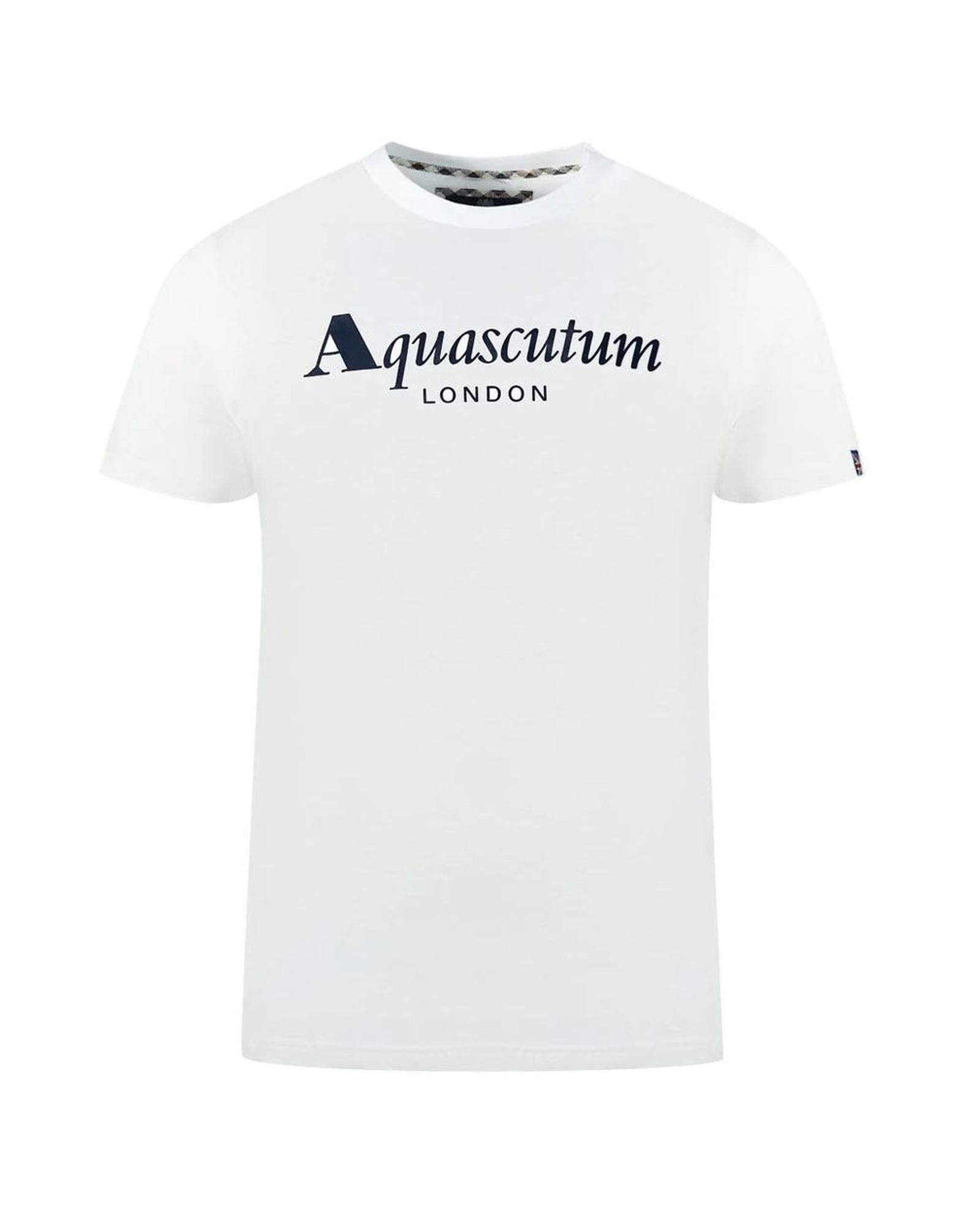 Aquascutum Men's White Cotton T-Shirt - XL