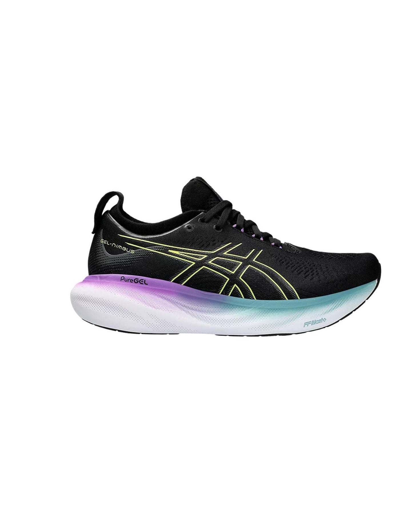 ASICS Cushioned Breathable Running Shoes with Reflective Detailing in Black - 10 US