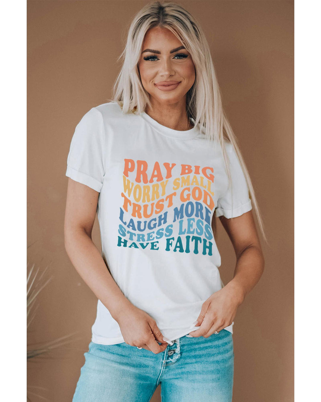 Azura Exchange Faith Inspired Words Print T-Shirt - 2XL