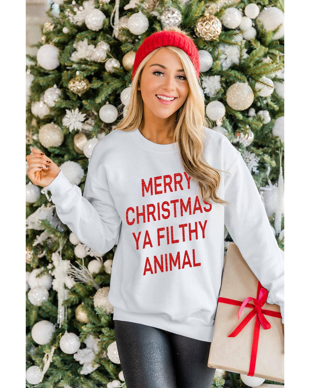 Azura Exchange Graphic Sweatshirt - Merry Christmas Ya Filthy Animal - 2XL