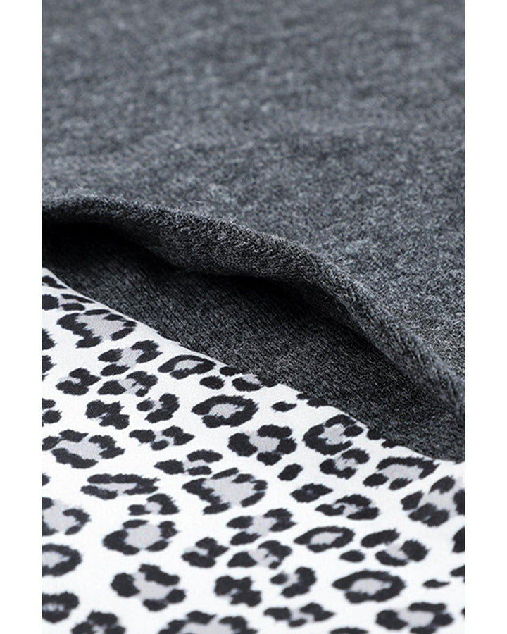 Azura Exchange Patchwork Leopard Pullover Hoodie - L