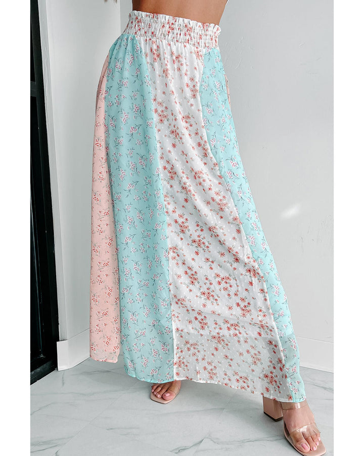 Azura Exchange Floral Print Maxi Skirt - S