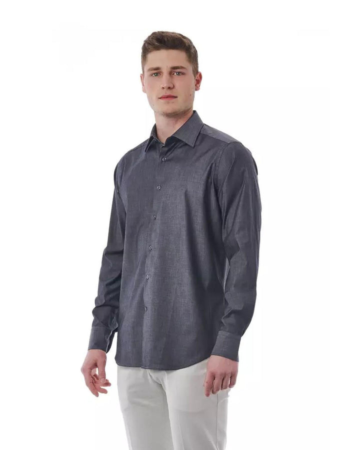 Bagutta Men's Gray Cotton Shirt - L