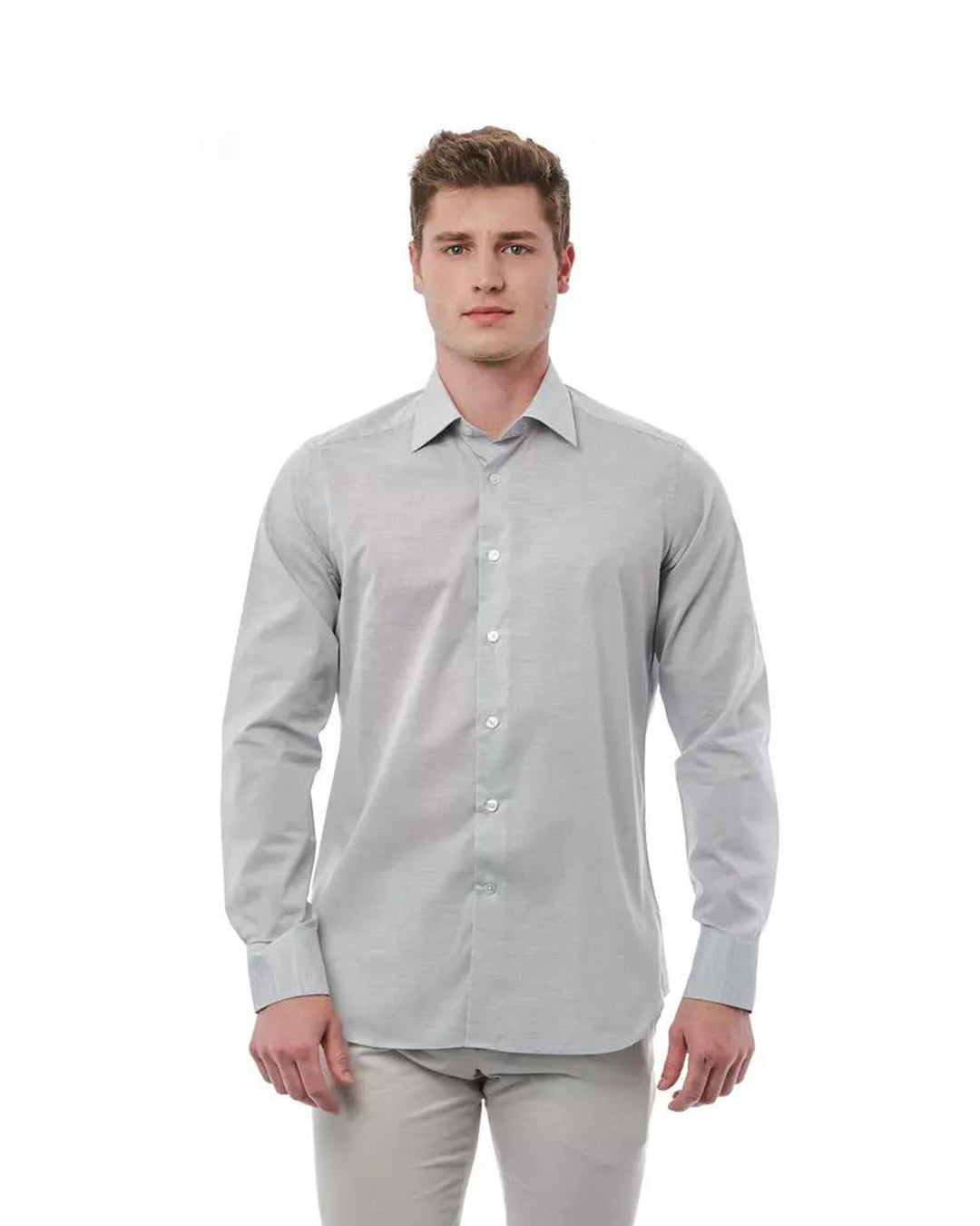 Bagutta Men's Gray Cotton Shirt - L