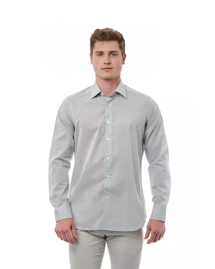 Bagutta Men's Gray Cotton Shirt - M