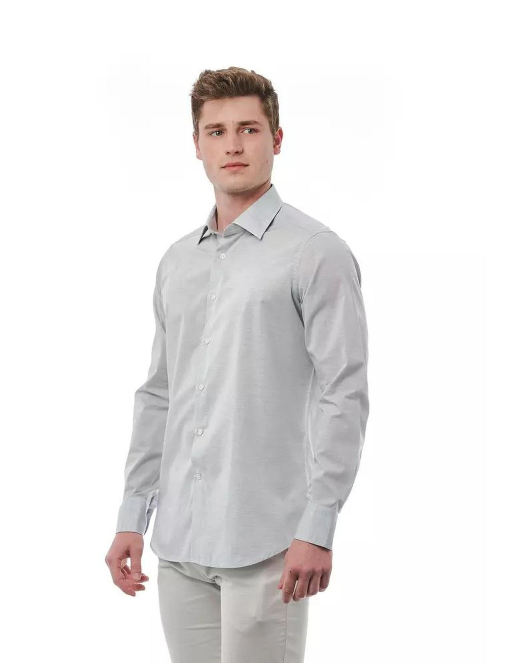 Bagutta Men's Gray Cotton Shirt - M