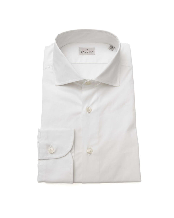 Bagutta Men's White Cotton Shirt - 2XL