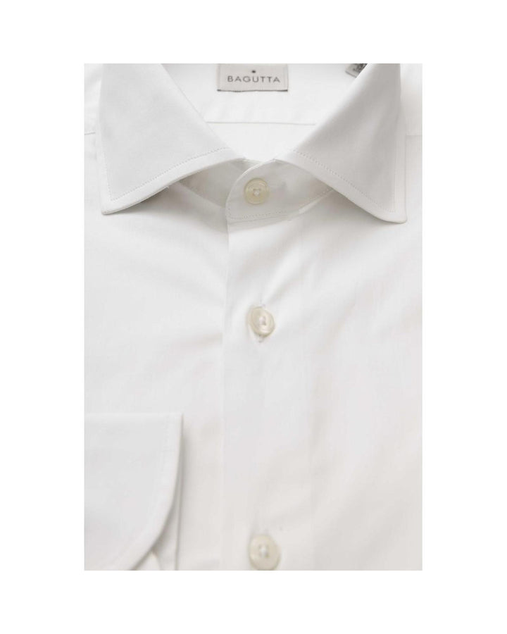 Bagutta Men's White Cotton Shirt - 2XL