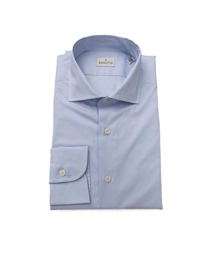 Bagutta Men's Light Blue Cotton Shirt - L