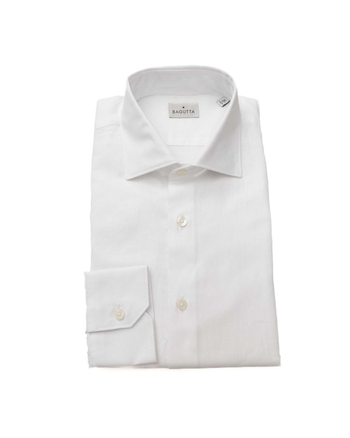 Bagutta Men's White Cotton Shirt - L