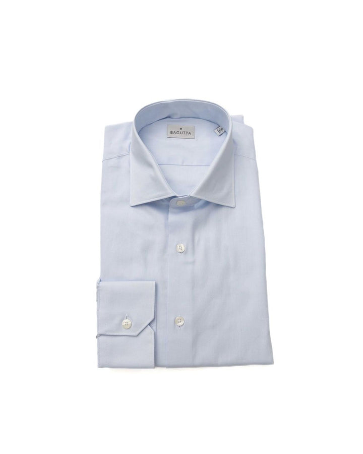 Bagutta Men's Light Blue Cotton Shirt - 2XL