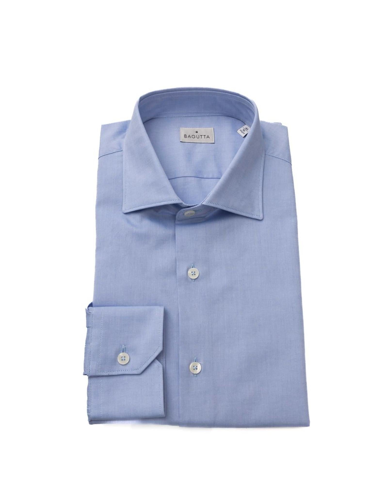 Bagutta Men's Light Blue Cotton Shirt - 2XL