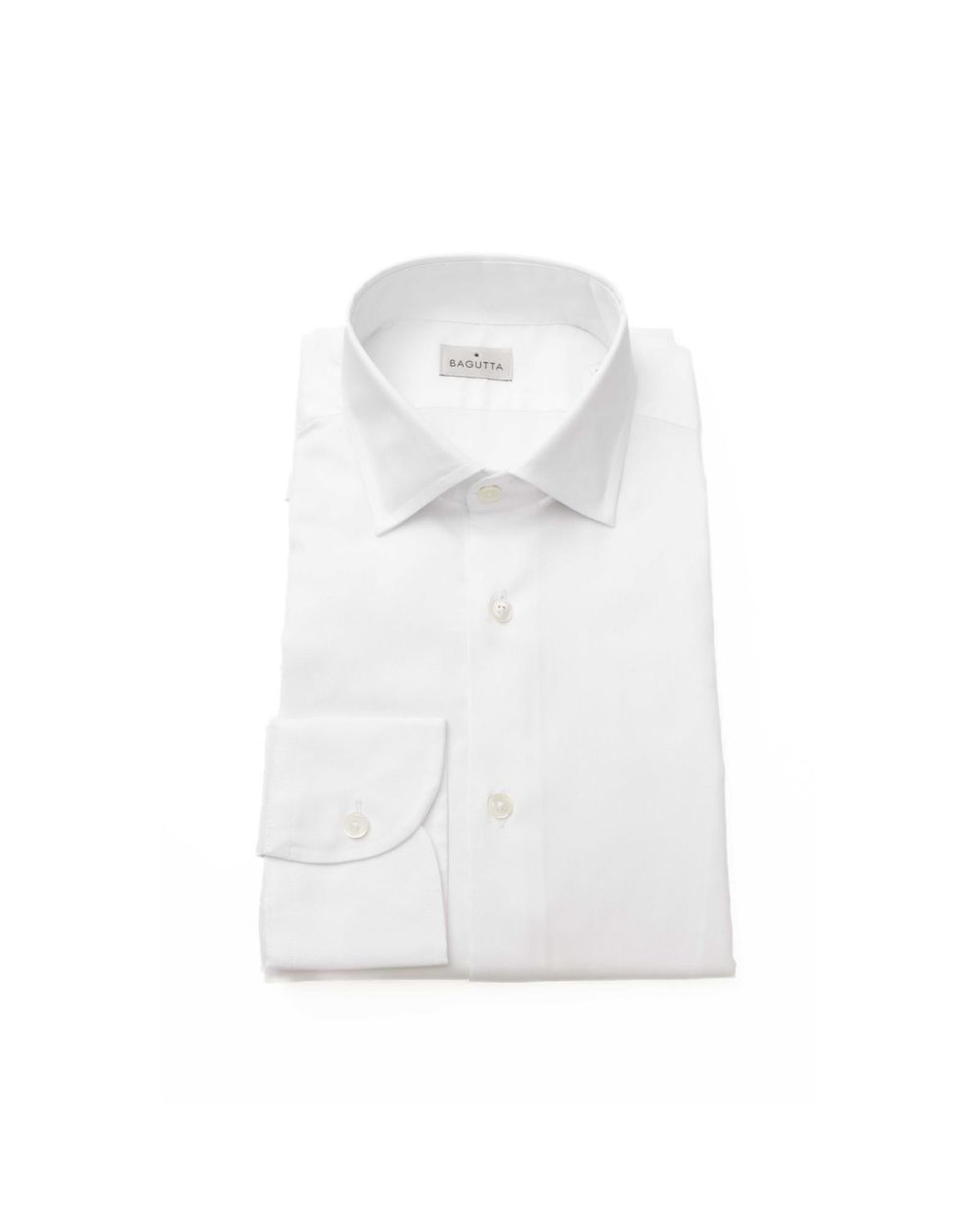 Bagutta Men's White Cotton Shirt - L