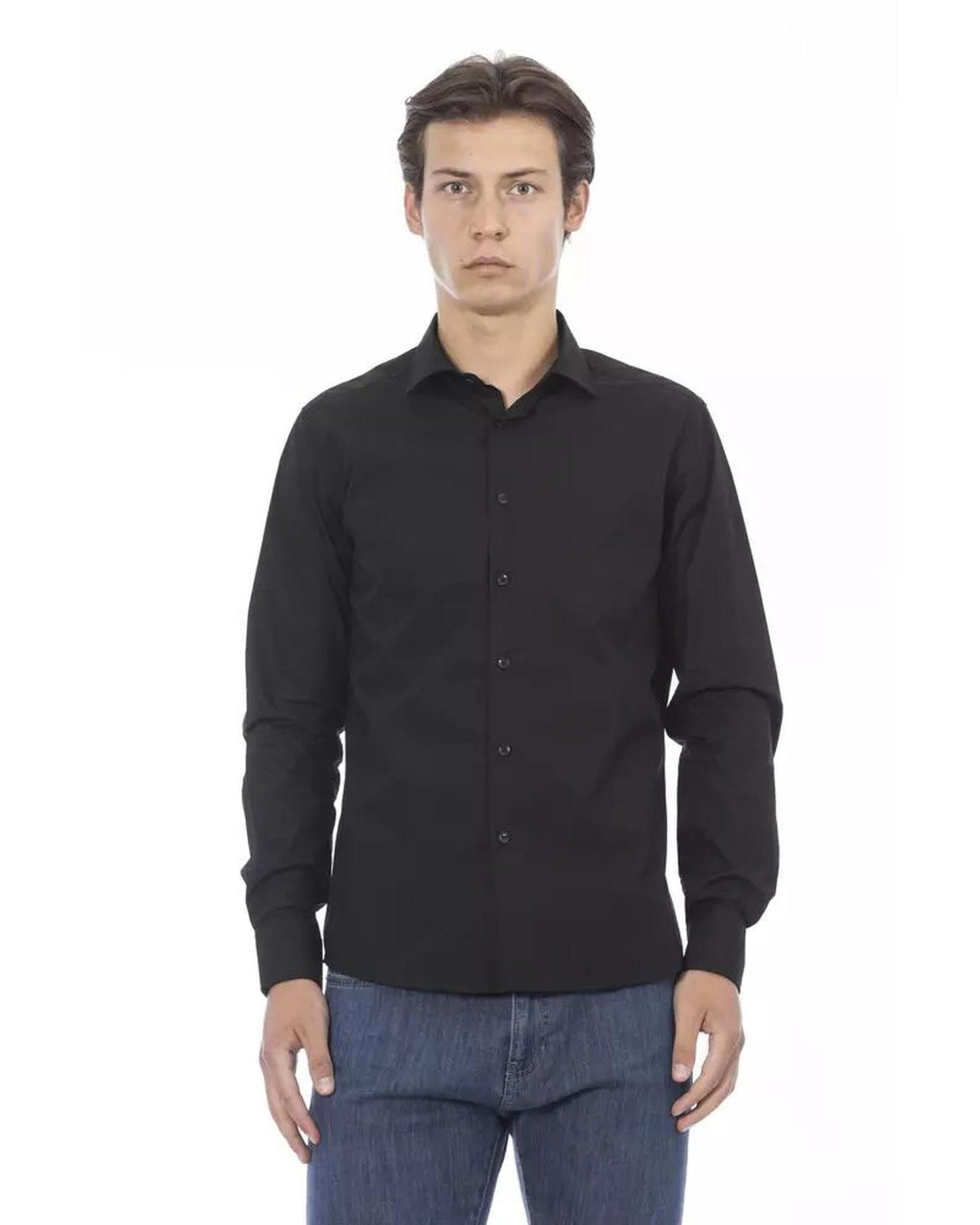 Baldinini Trend Men's Black Cotton Shirt - L