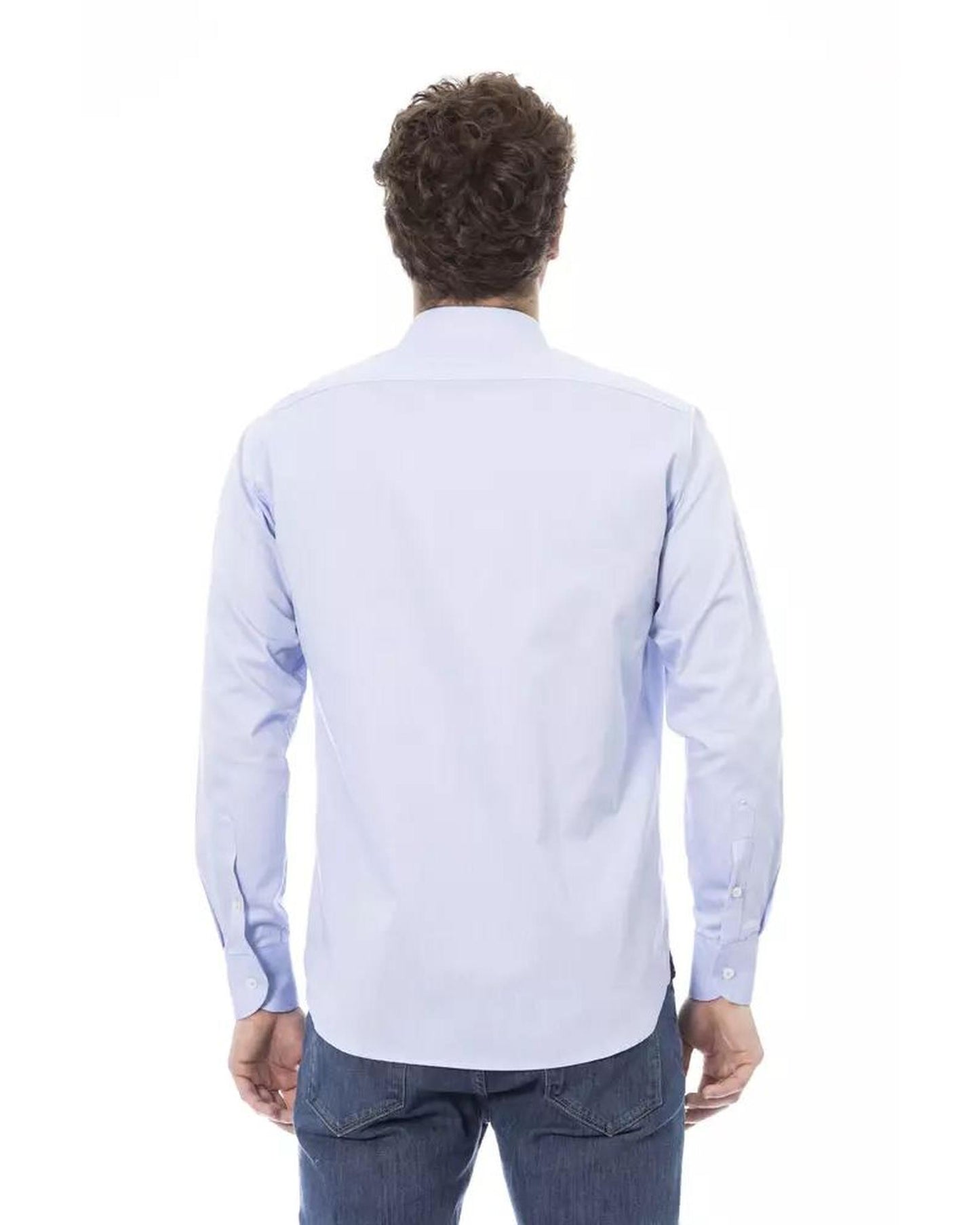 Baldinini Trend Men's Light Blue Cotton Shirt - 2XL