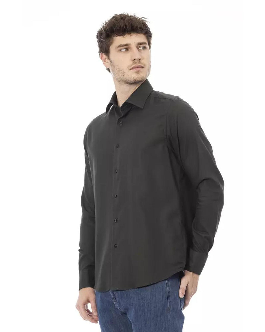 Baldinini Trend Men's Green Cotton Shirt - L