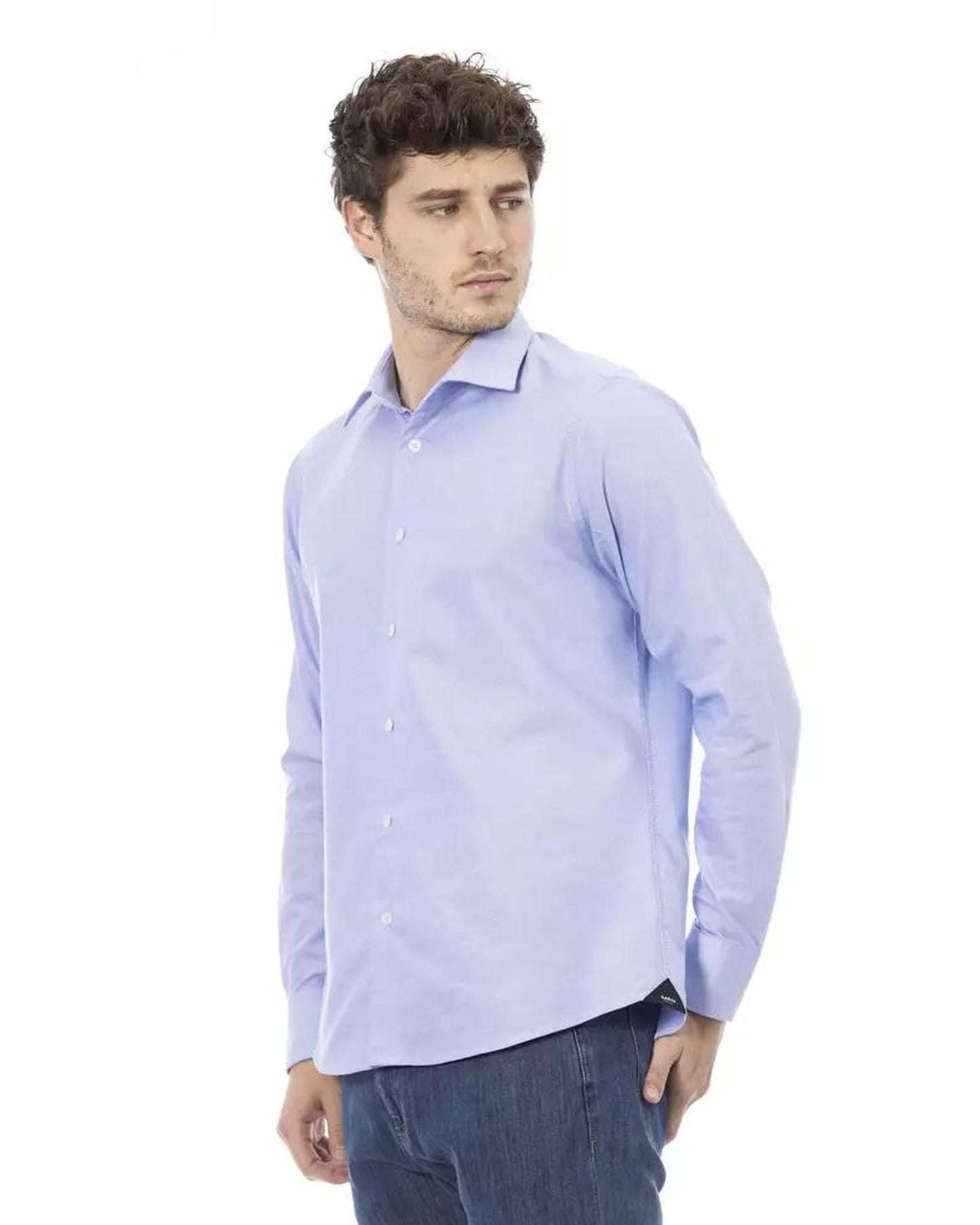 Baldinini Trend Men's Light Blue Cotton Shirt - XL