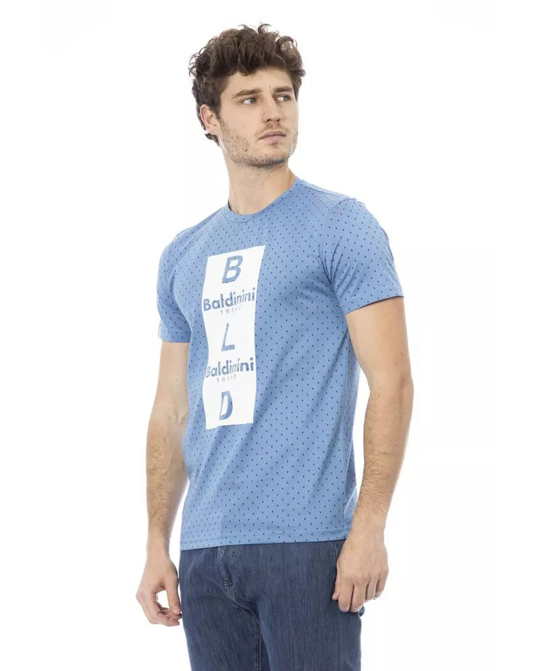 Baldinini Trend Men's Light Blue Cotton T-Shirt - L