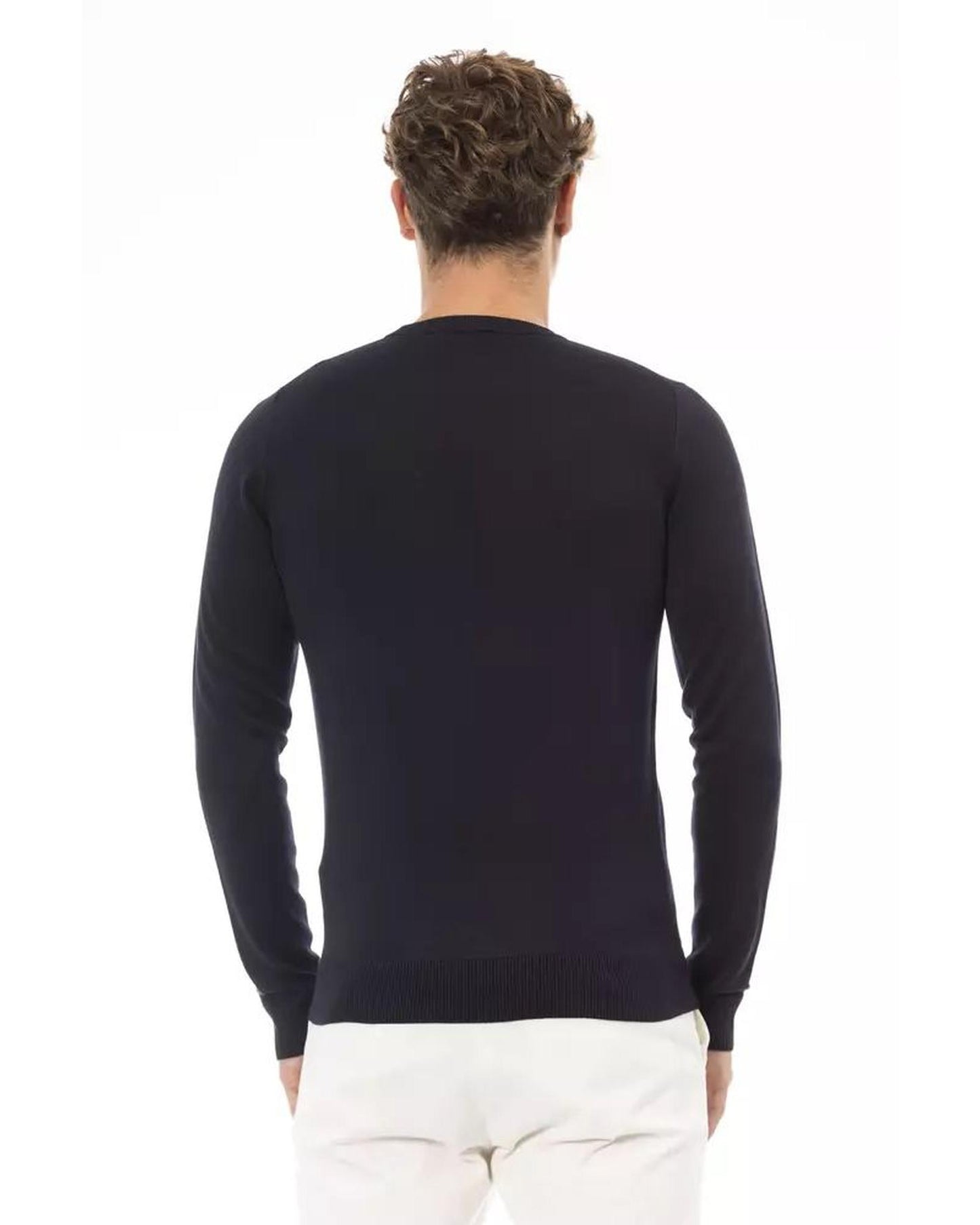 Baldinini Trend Men's Blue Modal Sweater - 56 IT