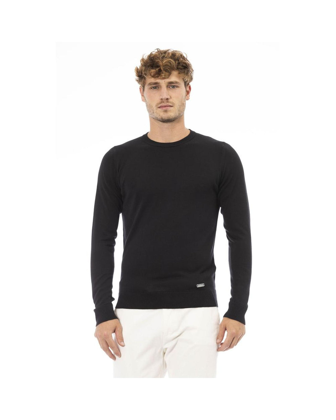 Baldinini Trend Men's Black Modal Sweater - 50 IT