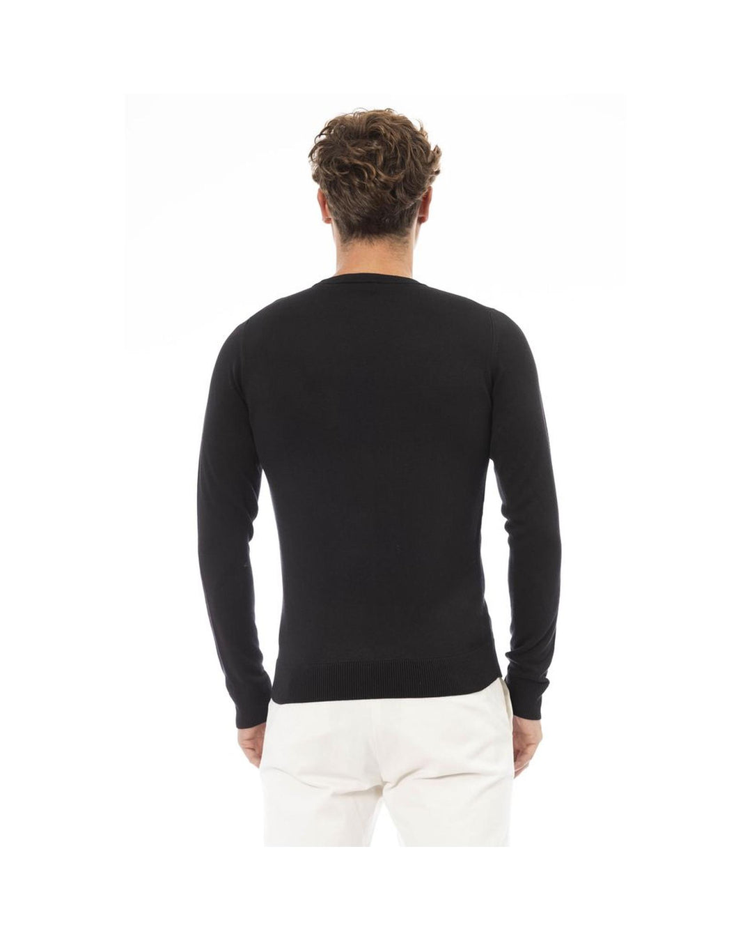 Baldinini Trend Men's Black Modal Sweater - 50 IT