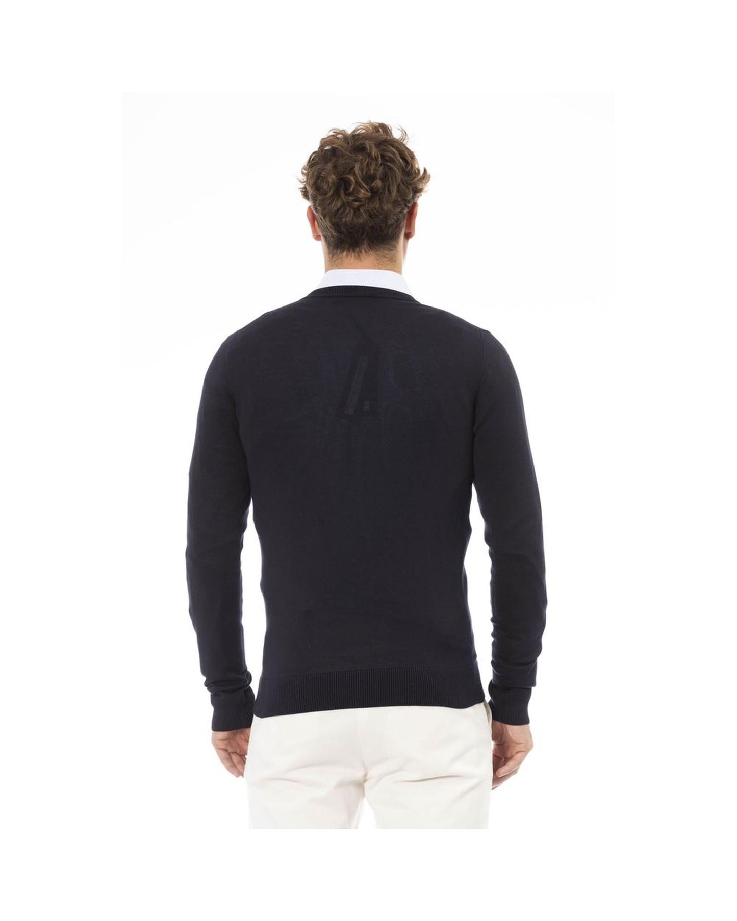 Baldinini Trend Men's Blue Modal Sweater - 52 IT