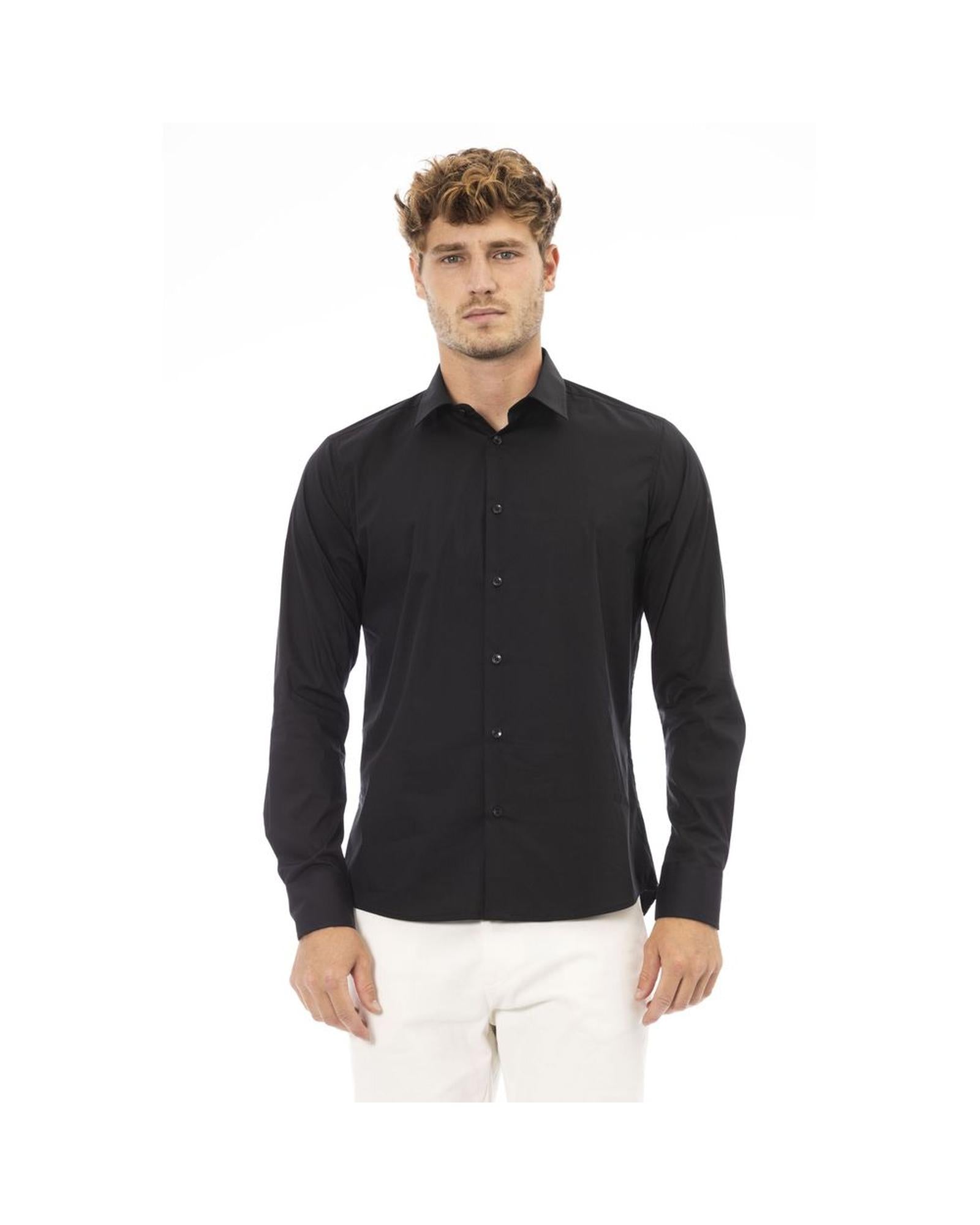 Baldinini Trend Men's Black Cotton Shirt - L