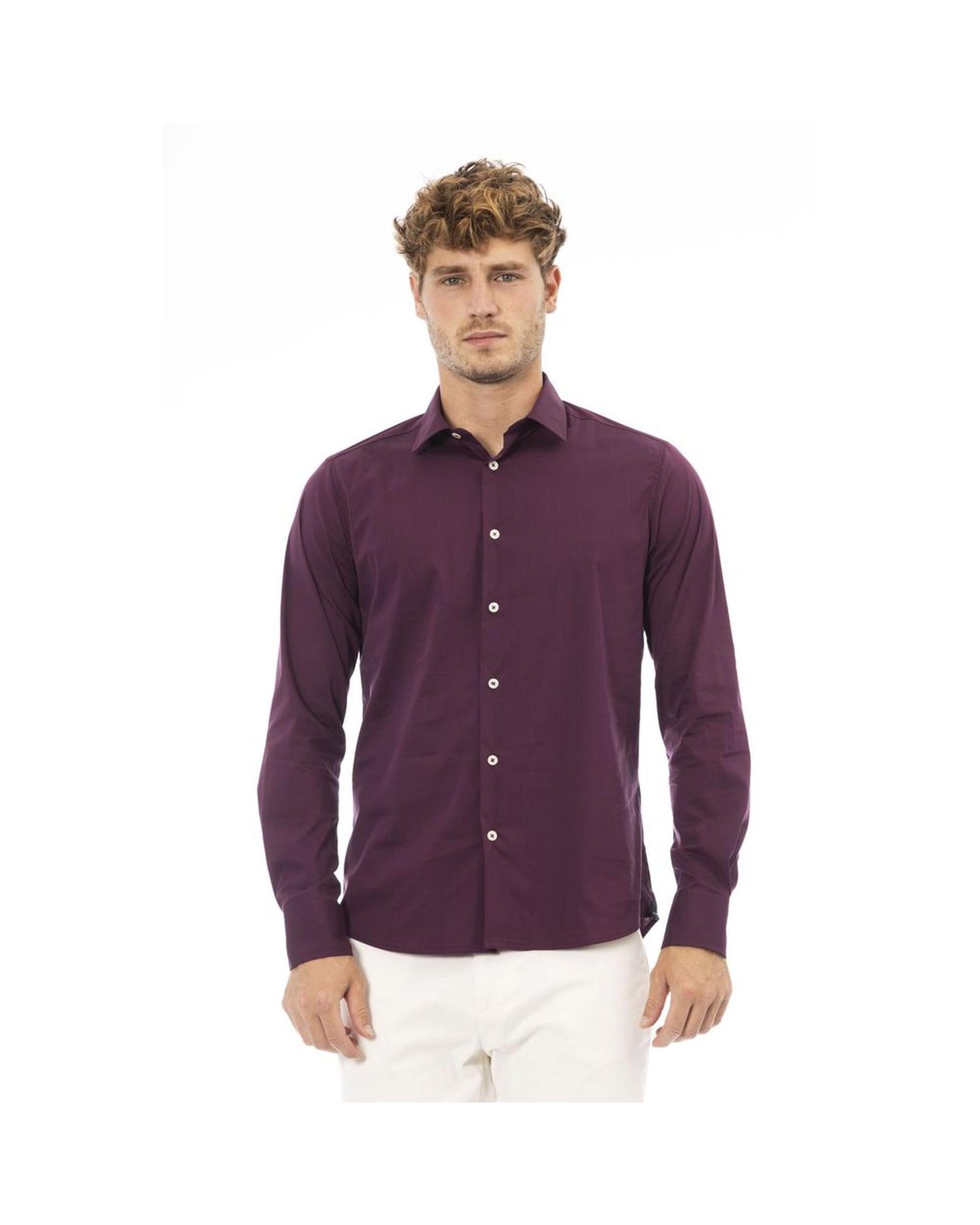 Baldinini Trend Men's Red Cotton Shirt - L