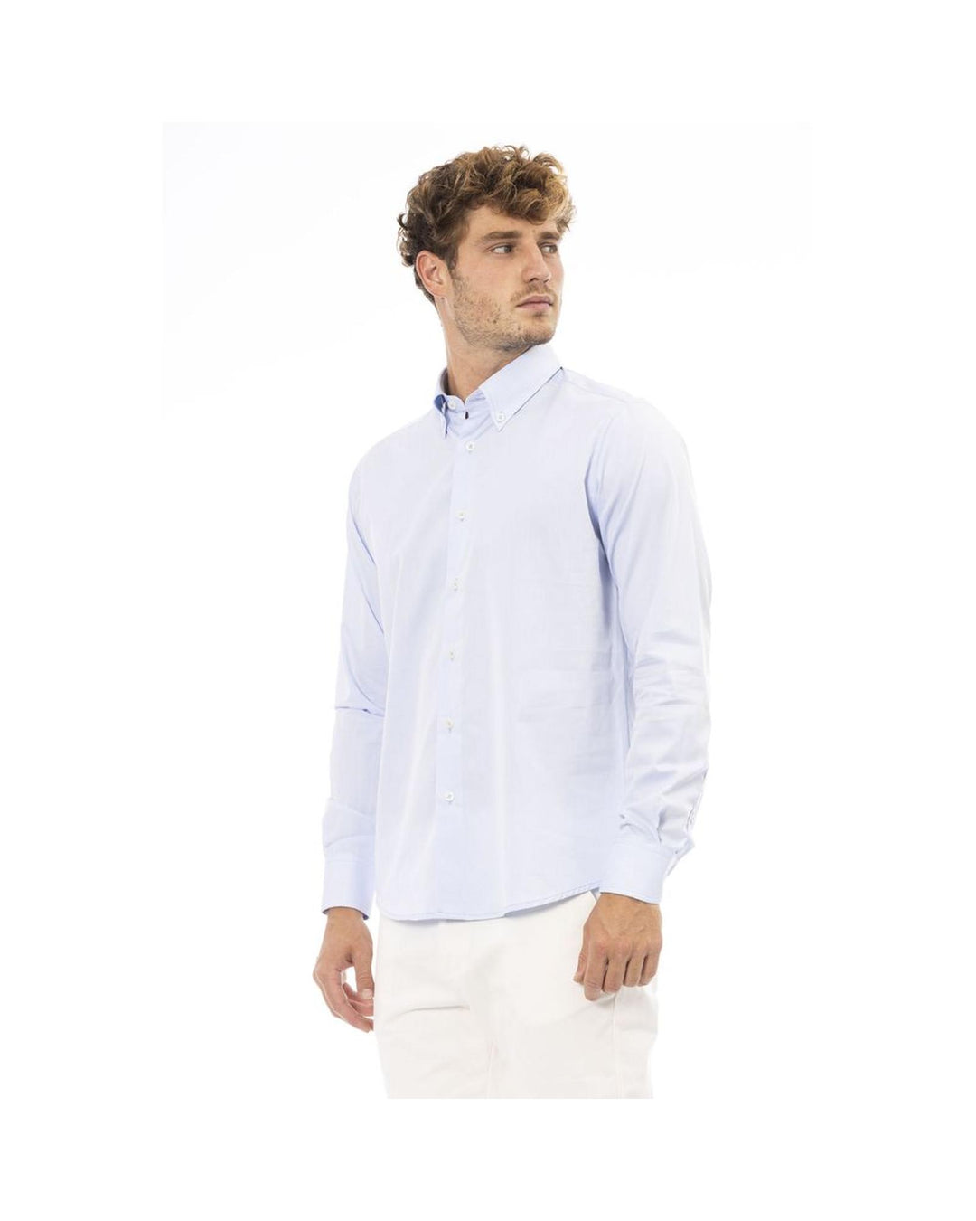 Baldinini Trend Men's Light Blue Cotton Shirt - L