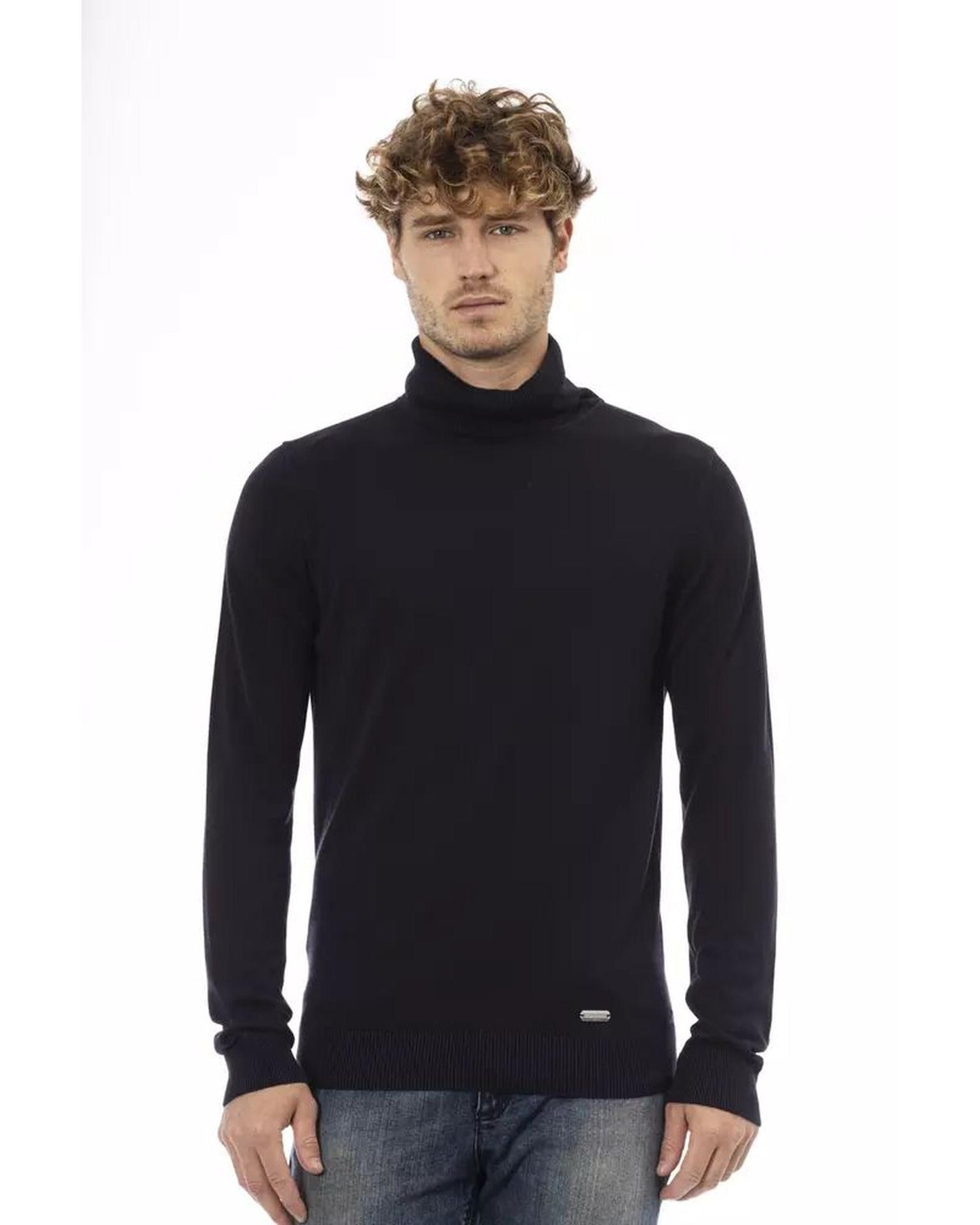 Baldinini Trend Men's Blue Modal Sweater - 52 IT