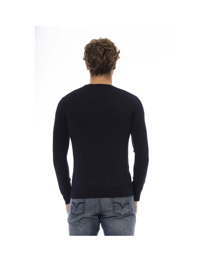 Baldinini Trend Men's Blue Wool Sweater - 48 IT