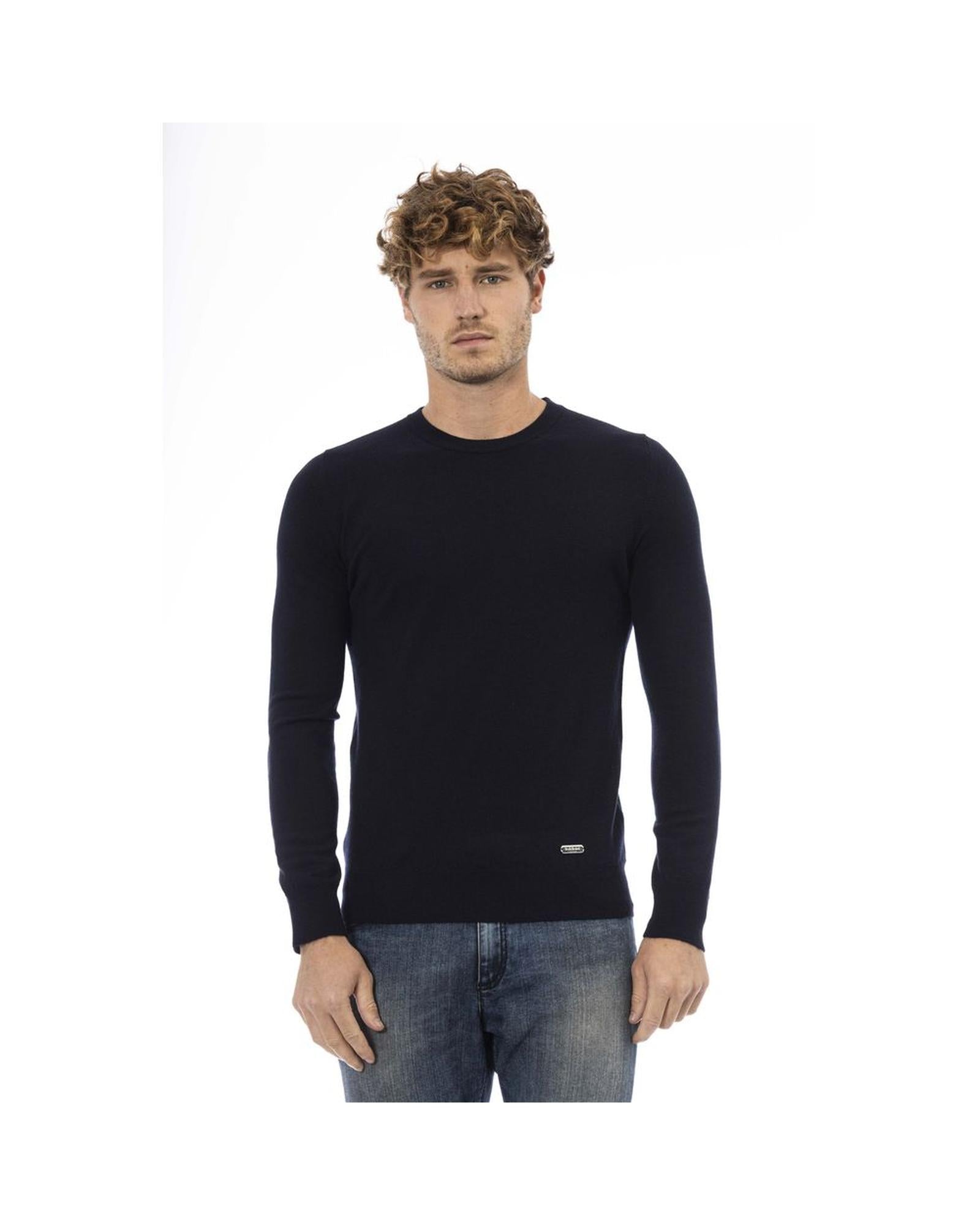 Baldinini Trend Men's Blue Wool Sweater - 50 IT