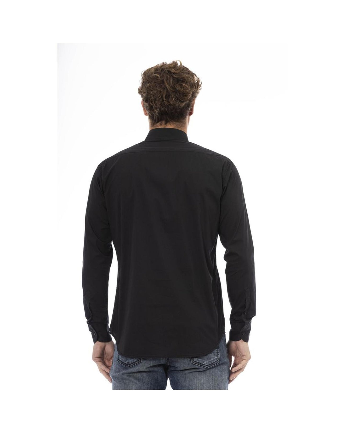 Baldinini Trend Men's Black Cotton Shirt - 44 IT