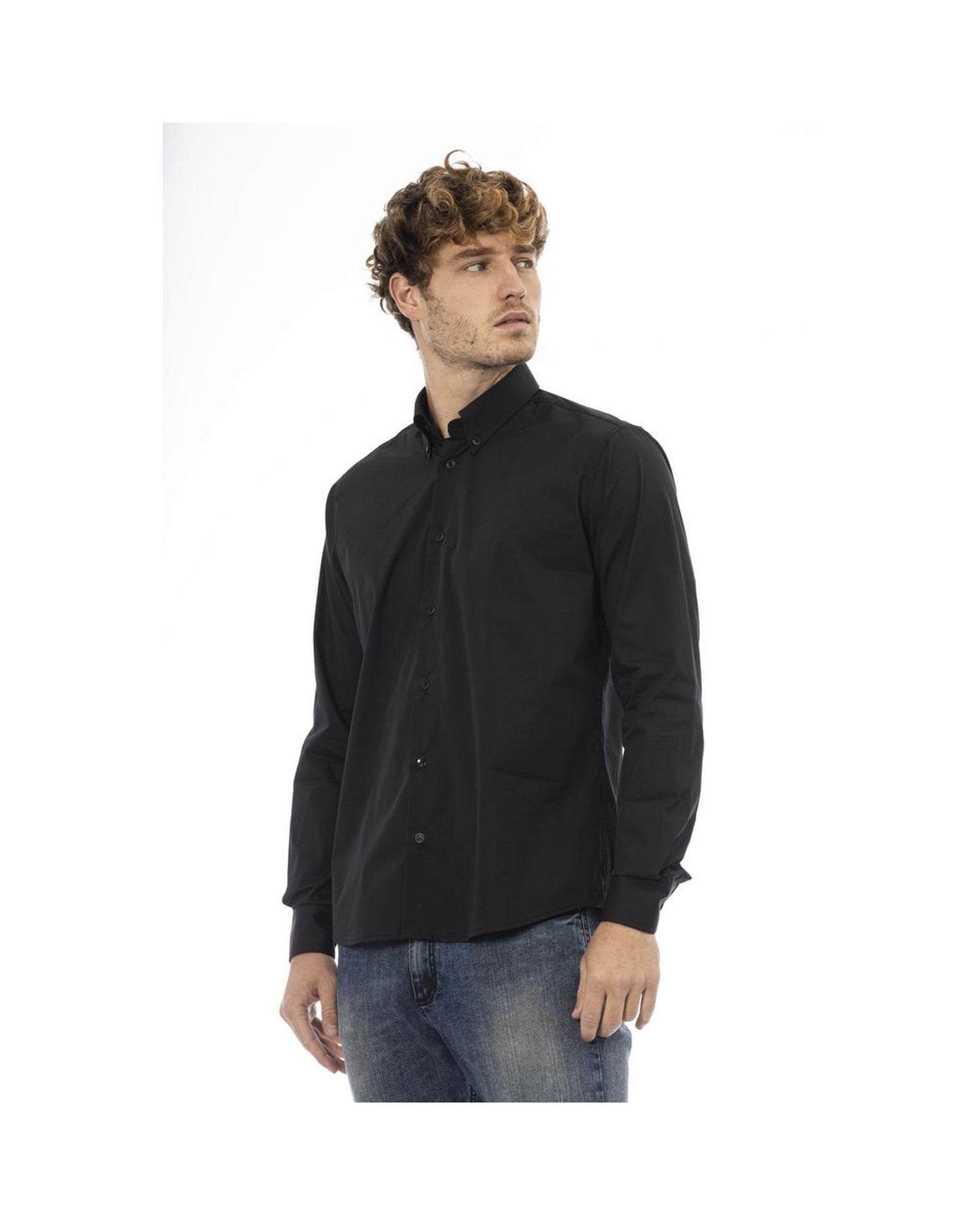 Baldinini Trend Men's Black Cotton Shirt - 2XL