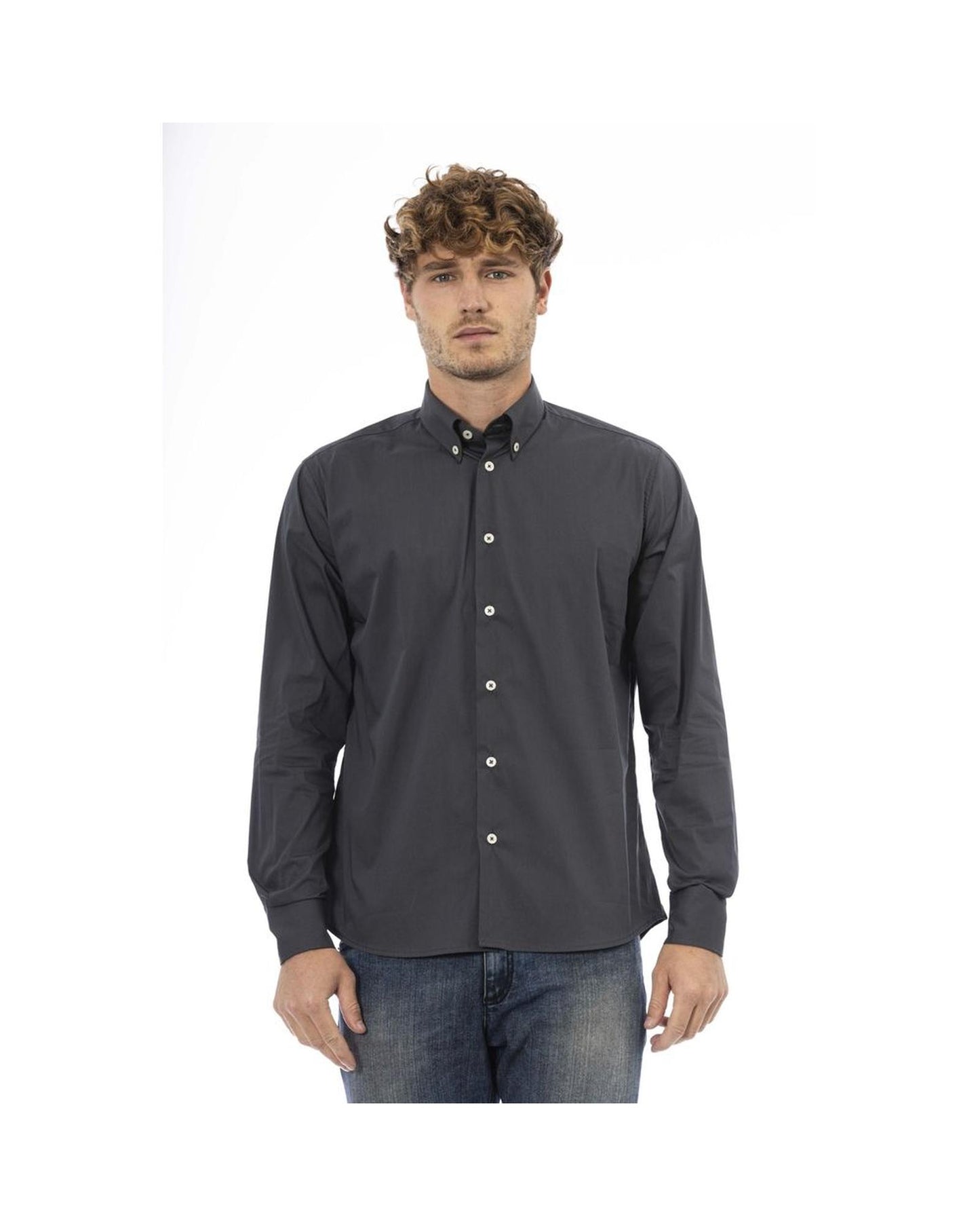 Baldinini Trend Men's Gray Cotton Shirt - XL