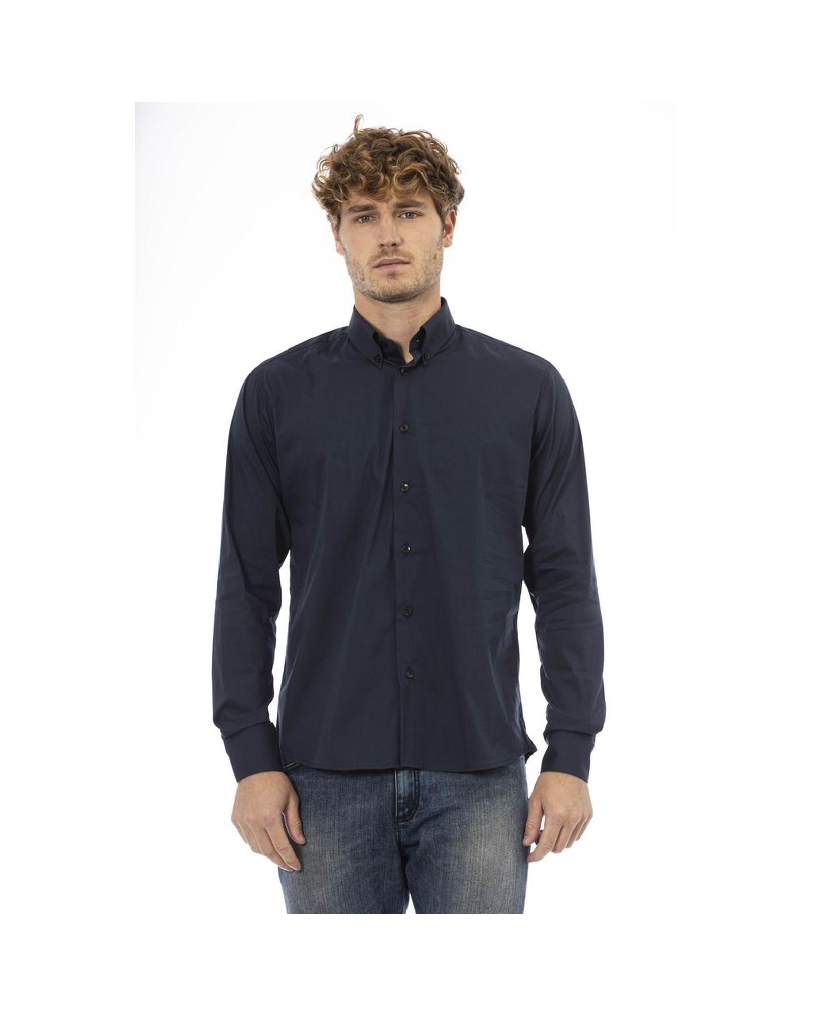 Baldinini Trend Men's Blue Cotton Shirt - XL