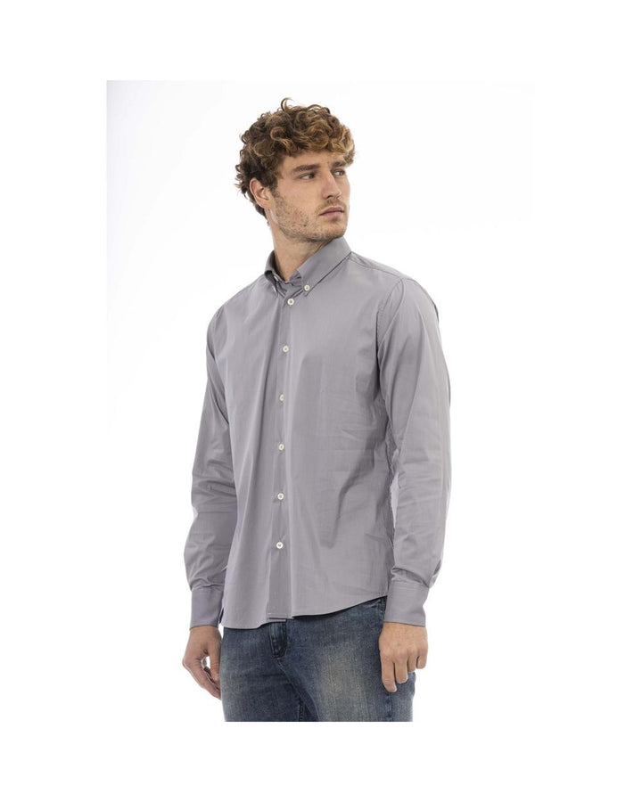 Baldinini Trend Men's Gray Cotton Shirt - 2XL