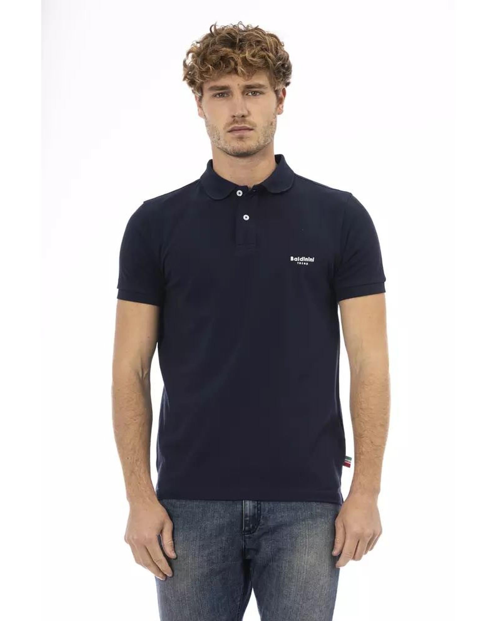 Baldinini Trend Men's Blue Cotton Polo Shirt - 3XL