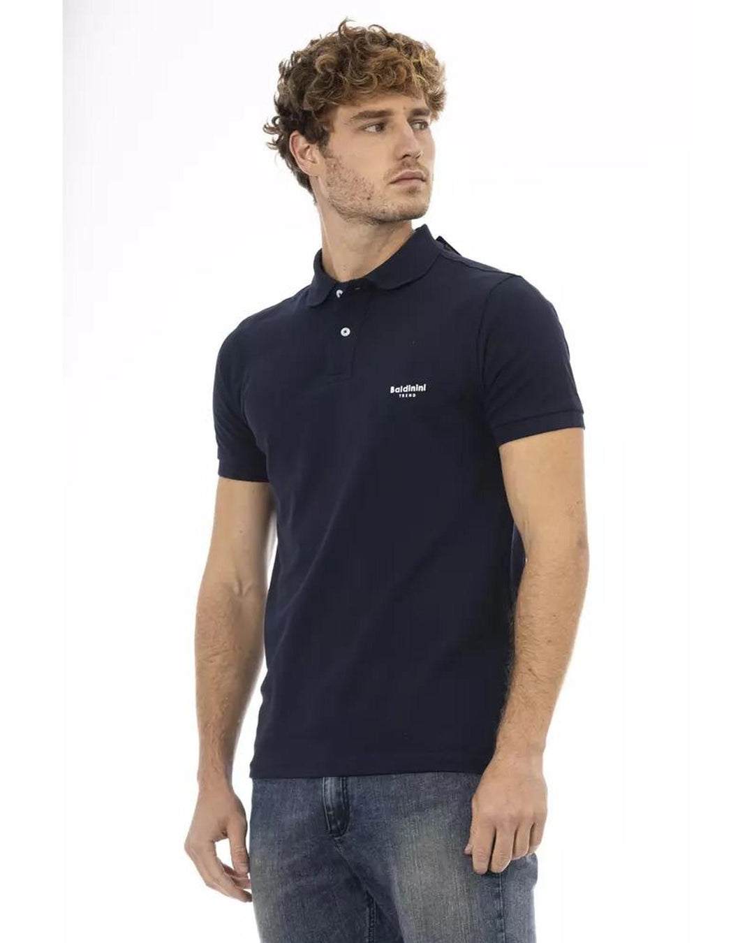 Baldinini Trend Men's Blue Cotton Polo Shirt - L