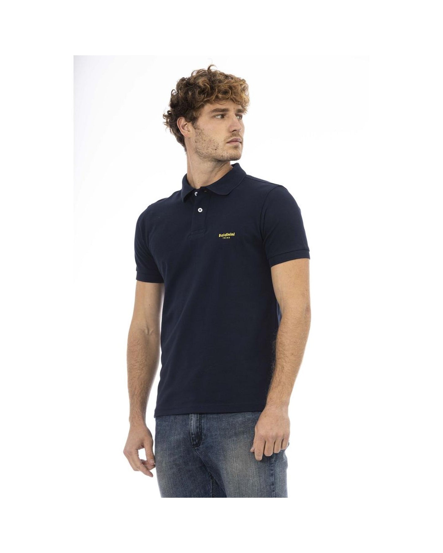 Baldinini Trend Men's Blue Cotton Polo Shirt - 3XL