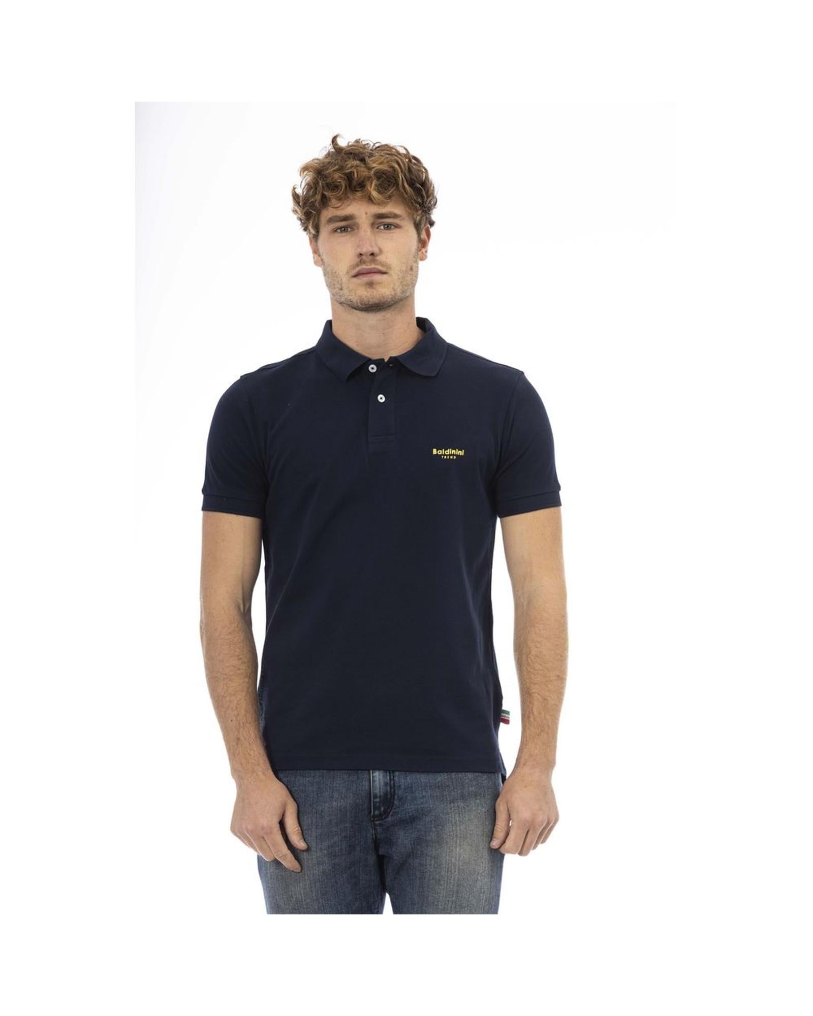 Baldinini Trend Men's Blue Cotton Polo Shirt - L