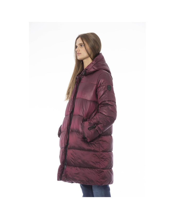 Baldinini Trend Women's Burgundy Nylon Jackets & Coat - S