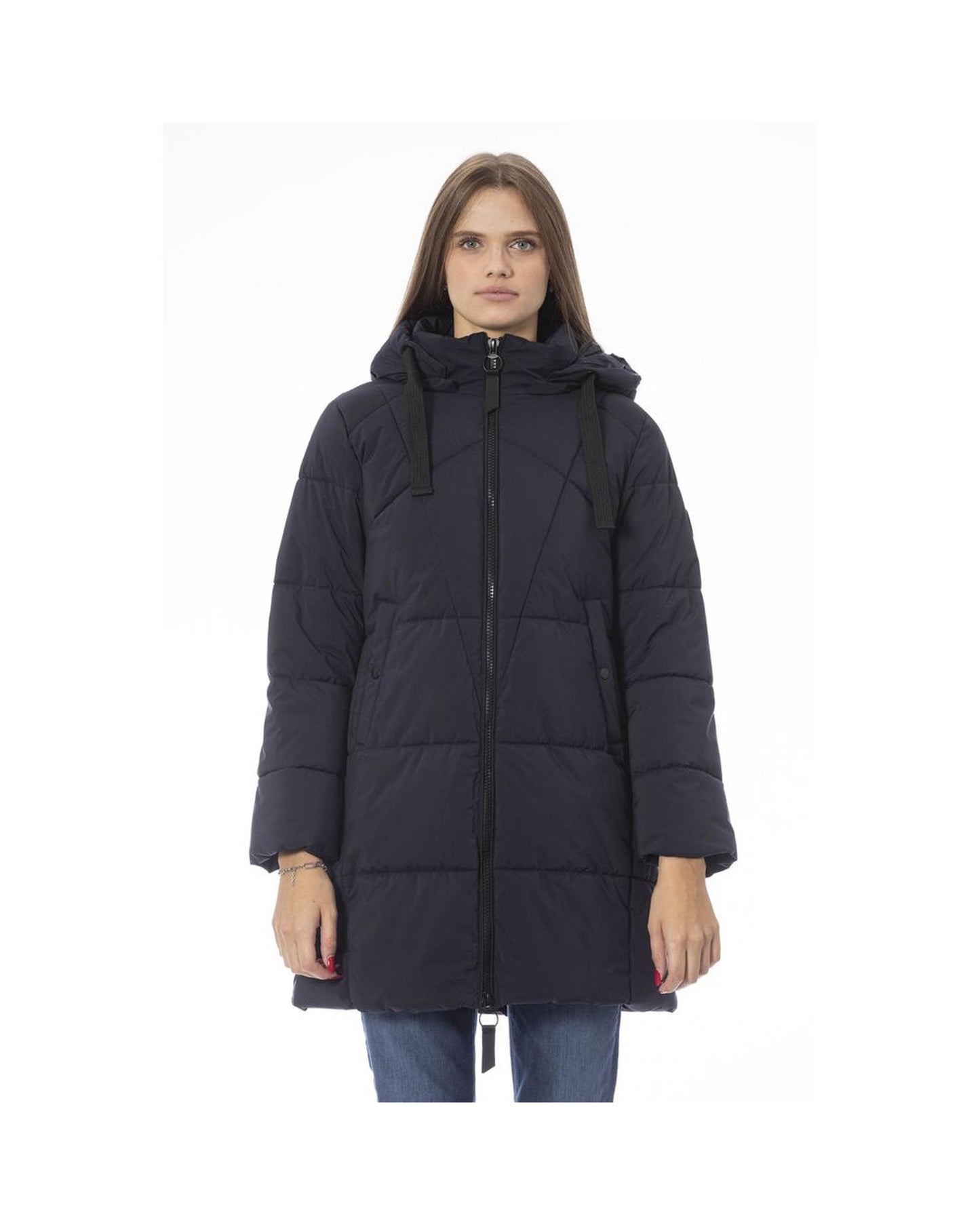 Baldinini Trend Women's Blue Polyester Jackets & Coat - XL