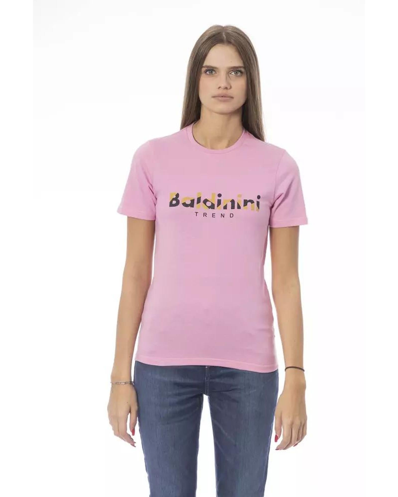 Baldinini Trend Women's Pink Cotton Tops & T-Shirt - XS