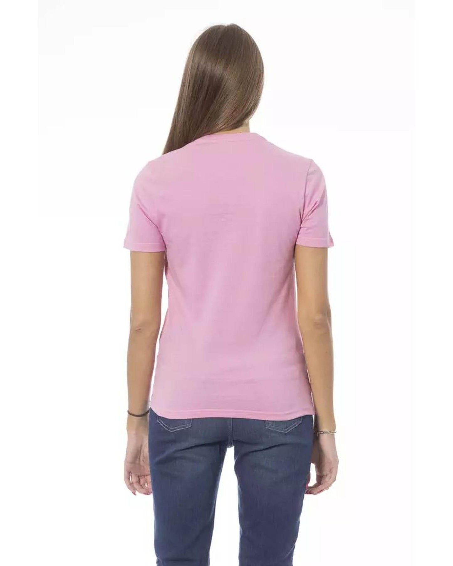 Baldinini Trend Women's Pink Cotton Tops & T-Shirt - XS