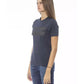 Baldinini Trend Women's Blue Cotton Tops & T-Shirt - L