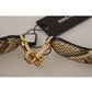 Dolce & Gabbana Women's Beige Exotic Leather Crystals Reversible Shoulder Strap - One Size