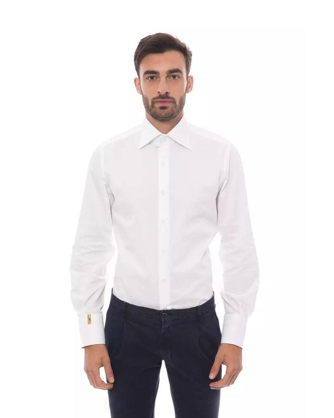 Billionaire Italian Couture Men's White Cotton Shirt - 4XL