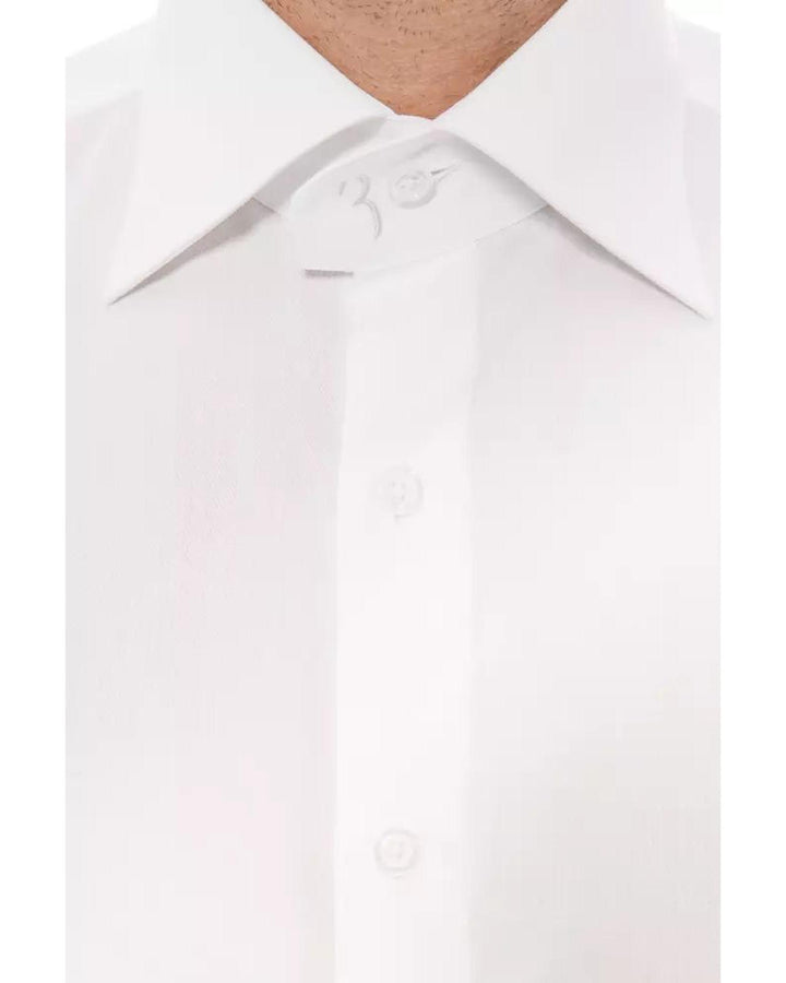 Billionaire Italian Couture Men's White Cotton Shirt - 4XL