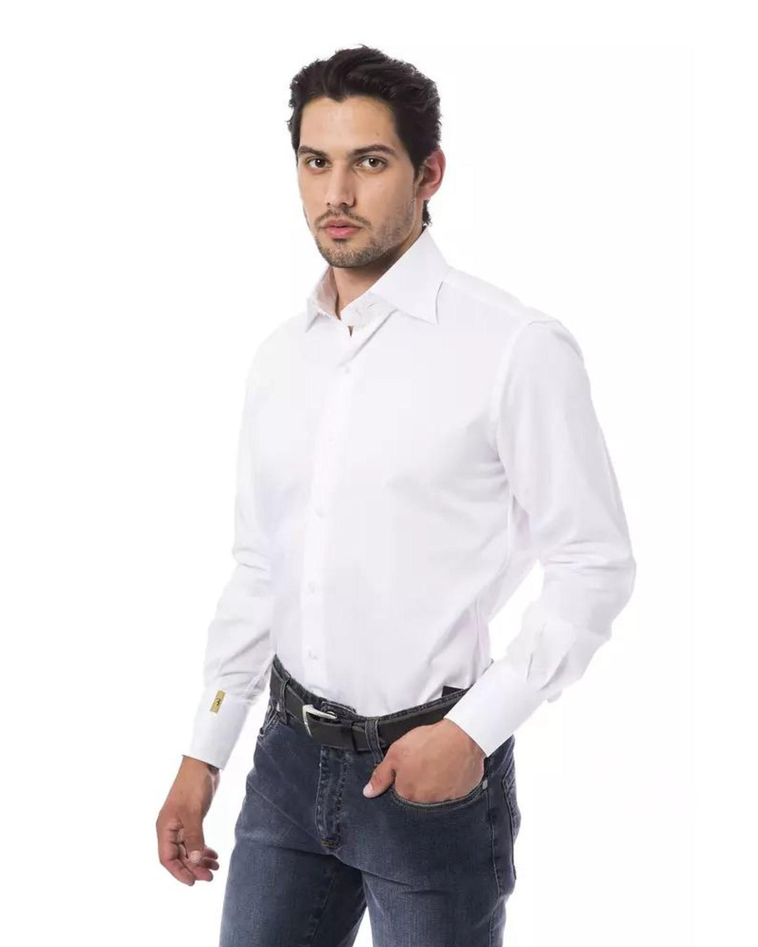 Billionaire Italian Couture Men's White Cotton Shirt - 4XL